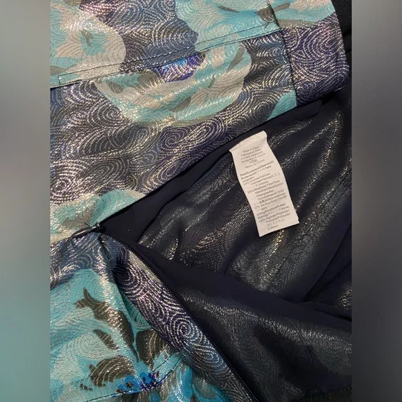 J Crew Floral Metallic Midi Skirt Size 4 NWT! - Picture 6 of 6